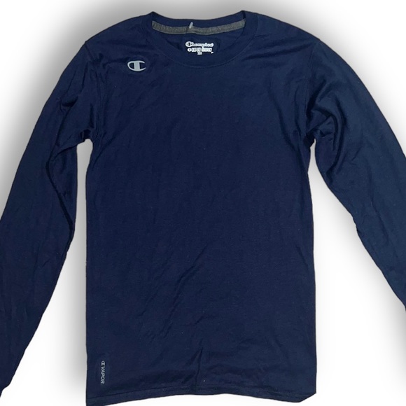 Champion C Logo Vapor Cotton Long Sleeve T-Shirt, Navy, Women’s Size XS, New - Picture 14 of 14